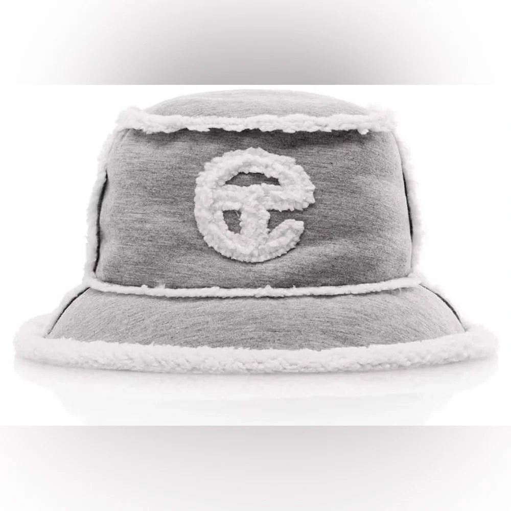 UGG x Telfar Womens Gray and Ivory White Bucket Hat